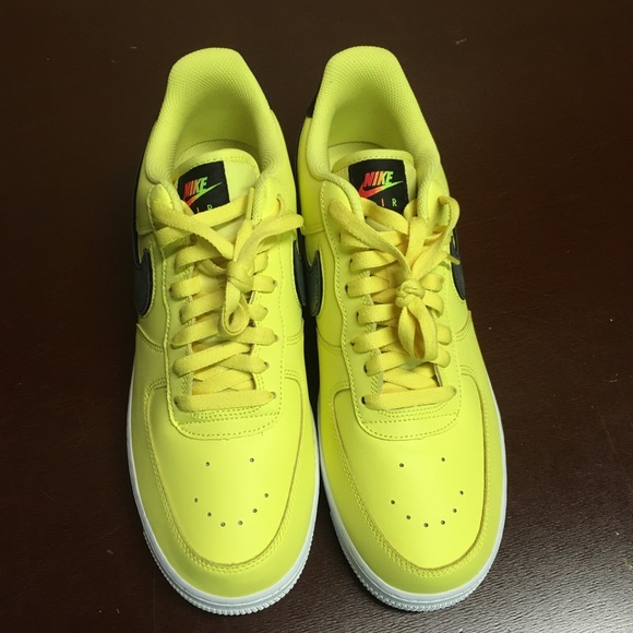 Yellow Air Force 1’s with holographic swoosh - Picture 2 of 5